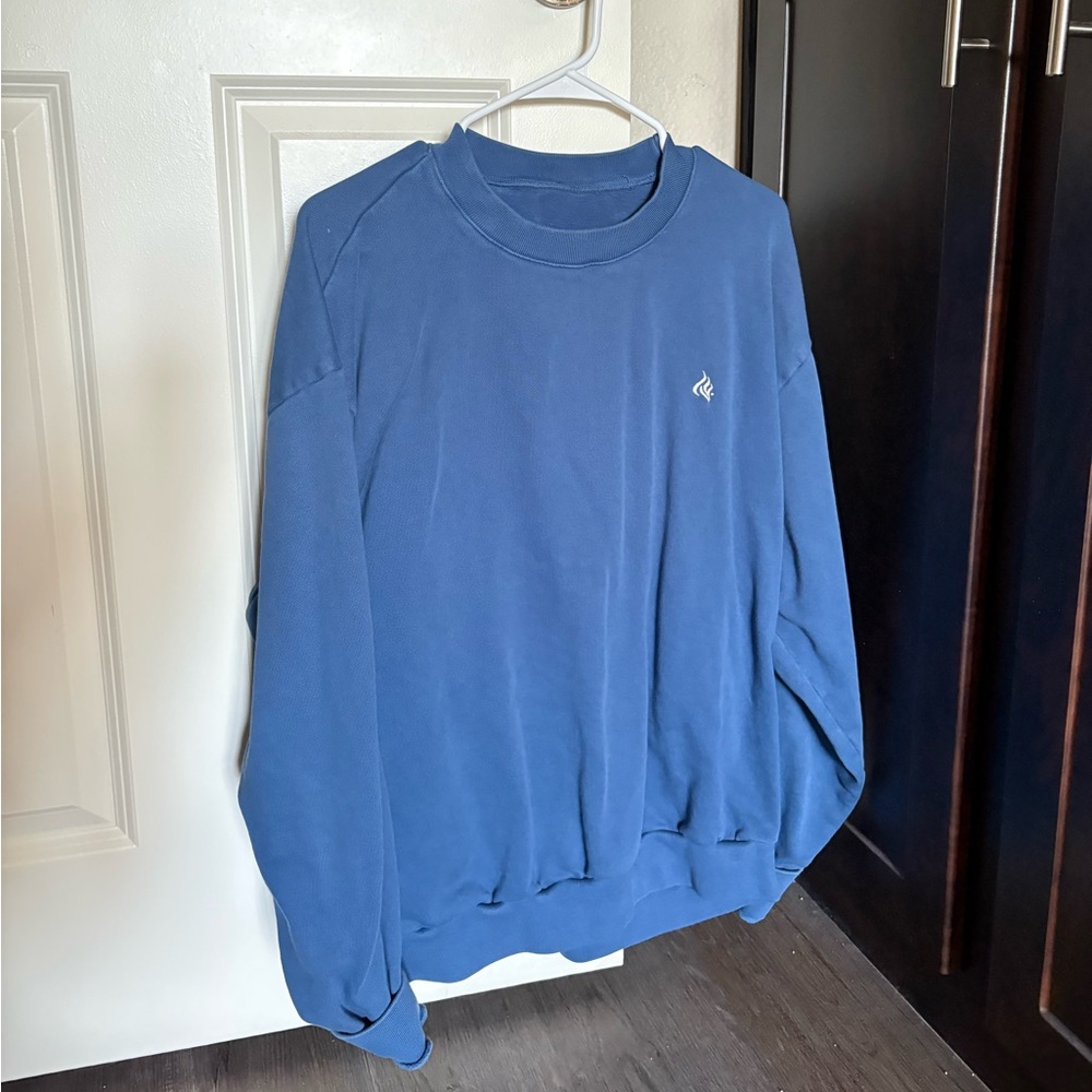Twin flames Oversized Blue Sweatshirt